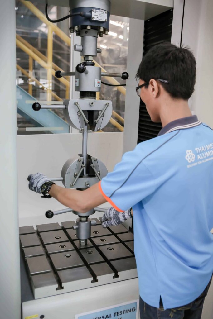 Tensile Tester to test the strength of the work